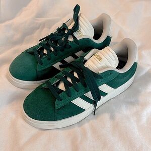 adidas Grand Court Green and White Women's Sneakers Vguc